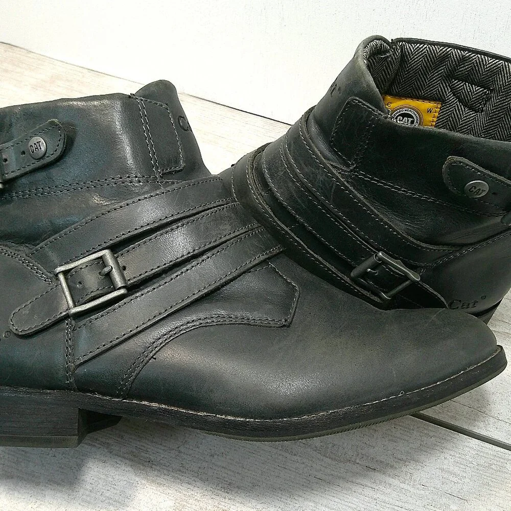 Cat Footwear Women's Vivienne Gray Size 8 Side Buckle boots, Western,